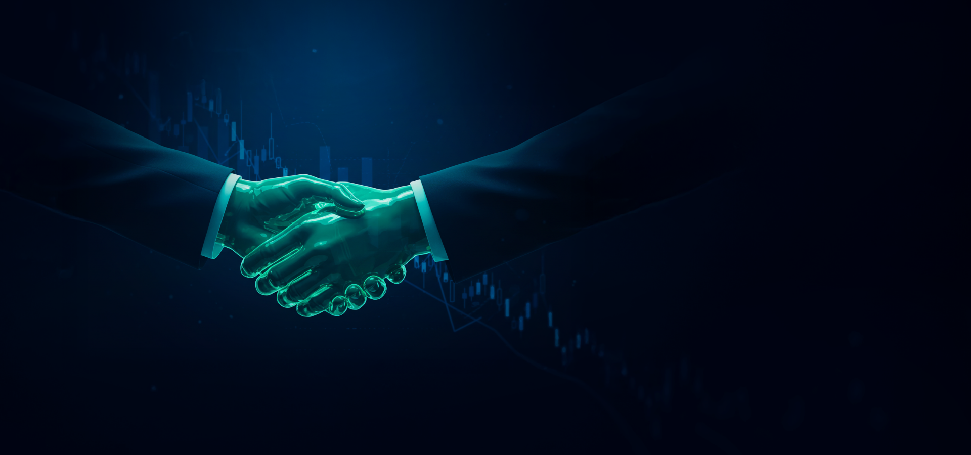 مصافحة ترمز إلى برنامج مكافأة إحالة الأصدقاء